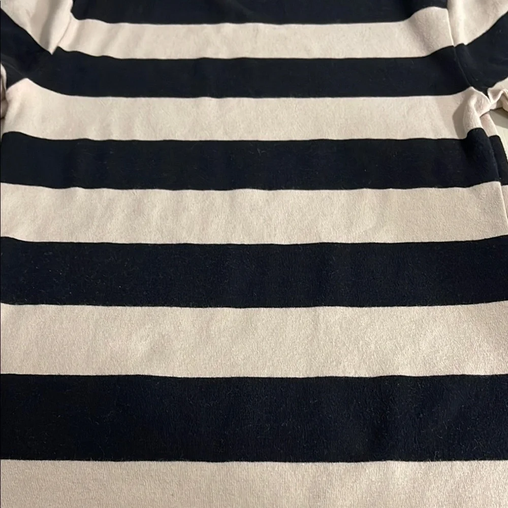 Workshop Striped Black & Beige Top- Size Small - Picture 9 of 9